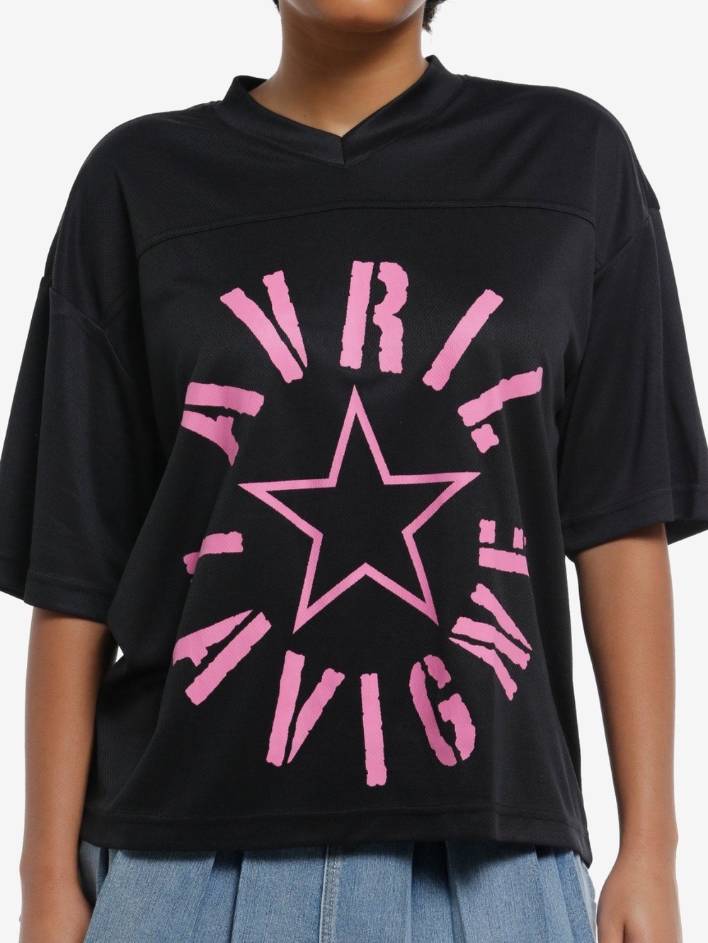 Avril Lavigne Tee with Pink Star Graphic M NWT
